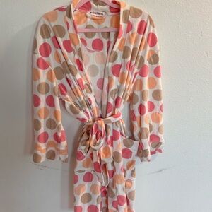 Dearfoams Pocka Dot Terry Cloth Bath Robe
Size XL